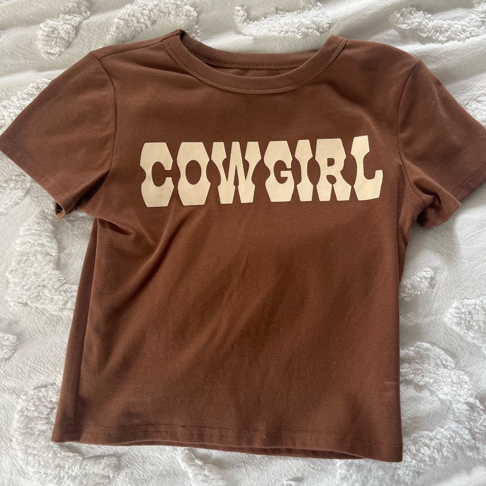cowgirl cropped baby tee